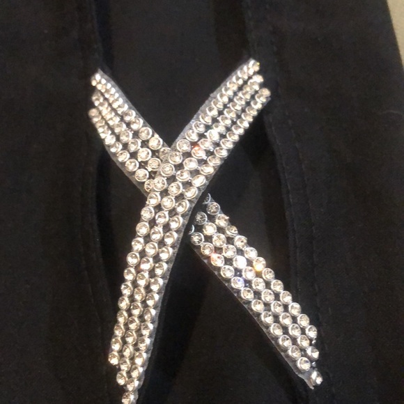 KRISTEN’S KLOSET Lovely Women’s size 12” Pants , bling crystal design on legs - Picture 5 of 16